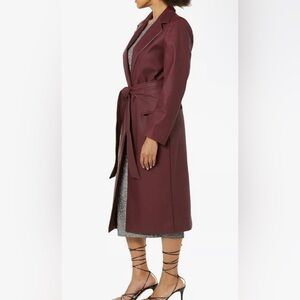 NWT Size M Cherry Faux Leather Trench Coat